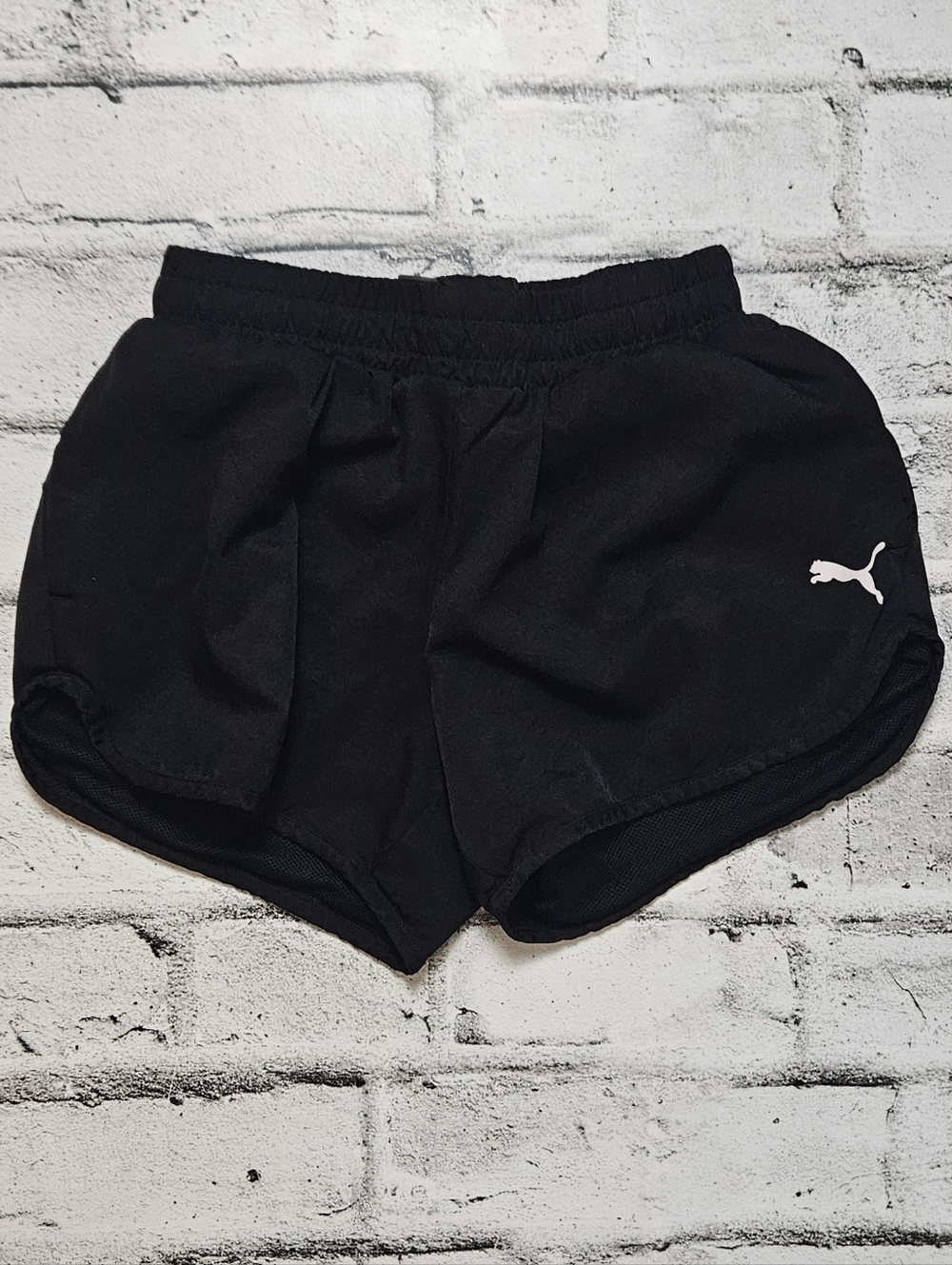 Puma Black Running Shorts Elastic Waist Athletic Lightweight Size XS